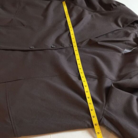 Logo by Lori Goldstein brown blazer long sleeve with gathered sleeve Sz 4X - Picture 7 of 15